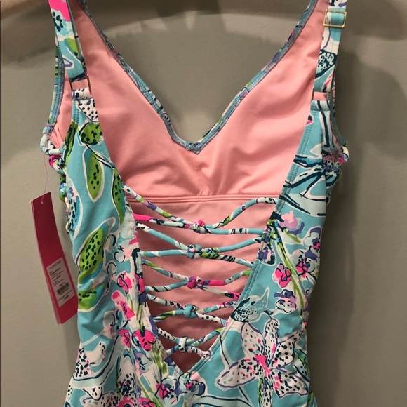 Lilly Pulitzer Dalian Lattice Bali Sway This Way - Picture 1 of 8